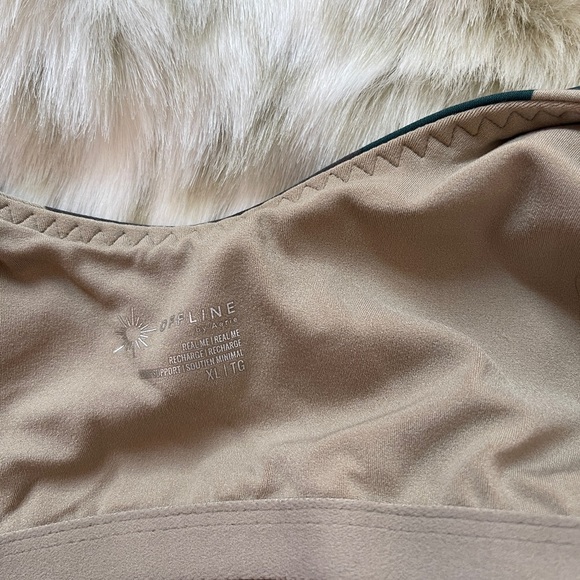 NWT Aerie Green and Brown Camouflage Sports Bra with Lace-Up Back - Picture 10 of 11